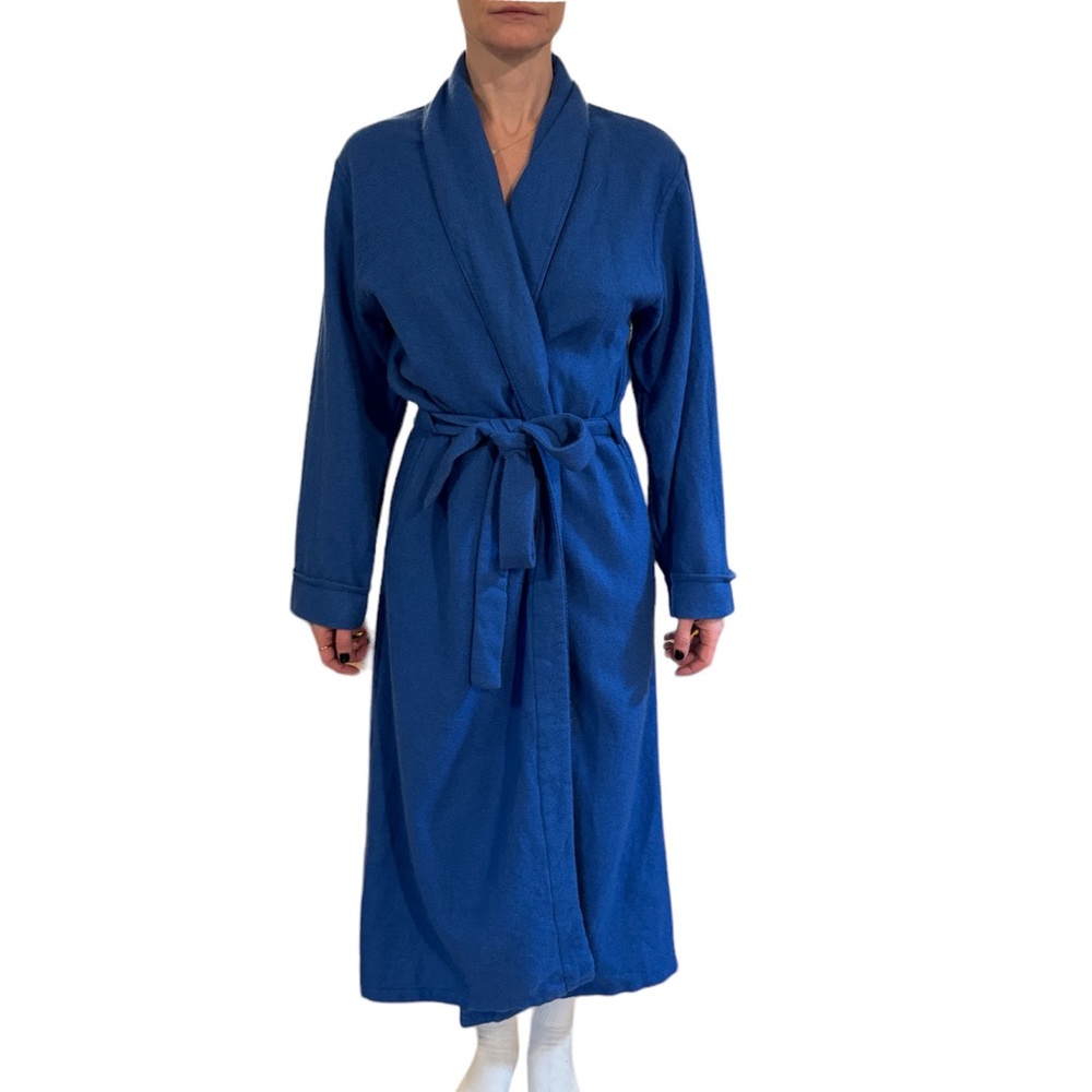 Cerulean Blue 100% Cashmere Robe XS